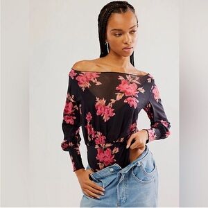 NWOT free people intimately undercover printed bodysuit
